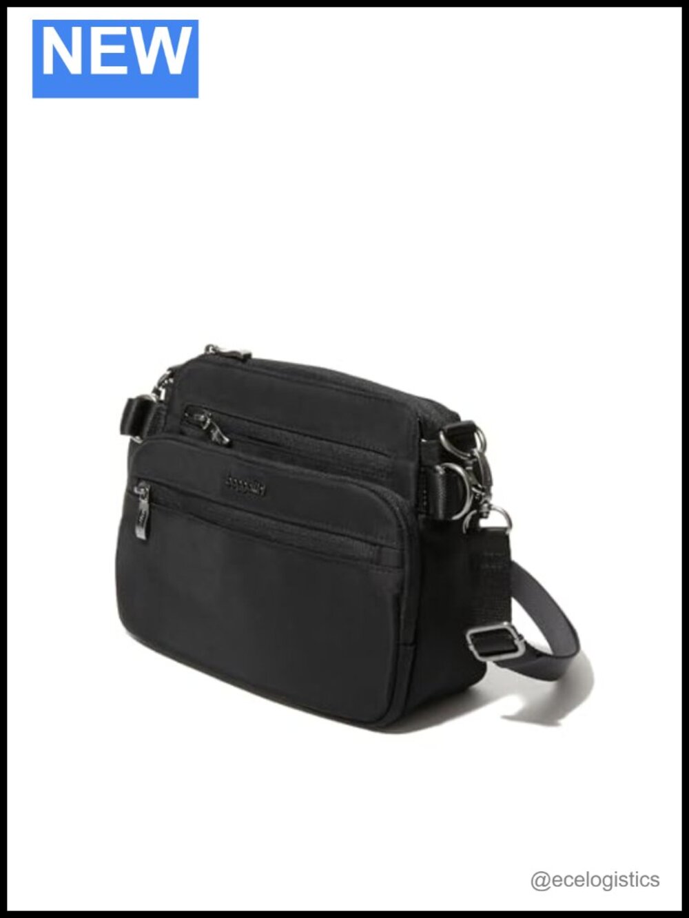 Baggallini Marais Crossbody Bag RFID Blocking Nylon w/ Built-in Wallet